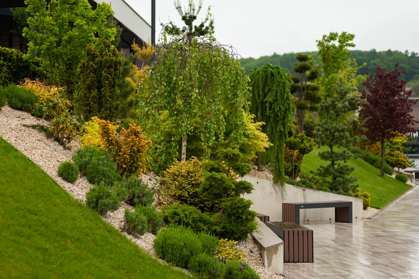 Aménagement extérieur d'un parc privé